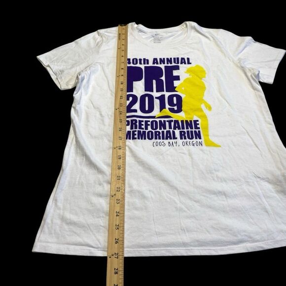 The Nike Tee 40th Annual PRE Prefontaine Memorial Run 2019 Athletic Cut White L - Picture 7 of 11